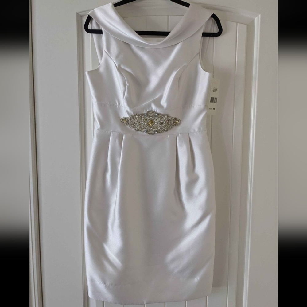 Cowl Collar Mikado Woven Dress Eliza J size 10